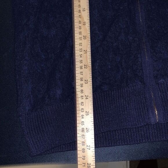 Fairway and Greene Women’s Full Zip Sweatshirt Size L Navy Blue - Picture 4 of 5